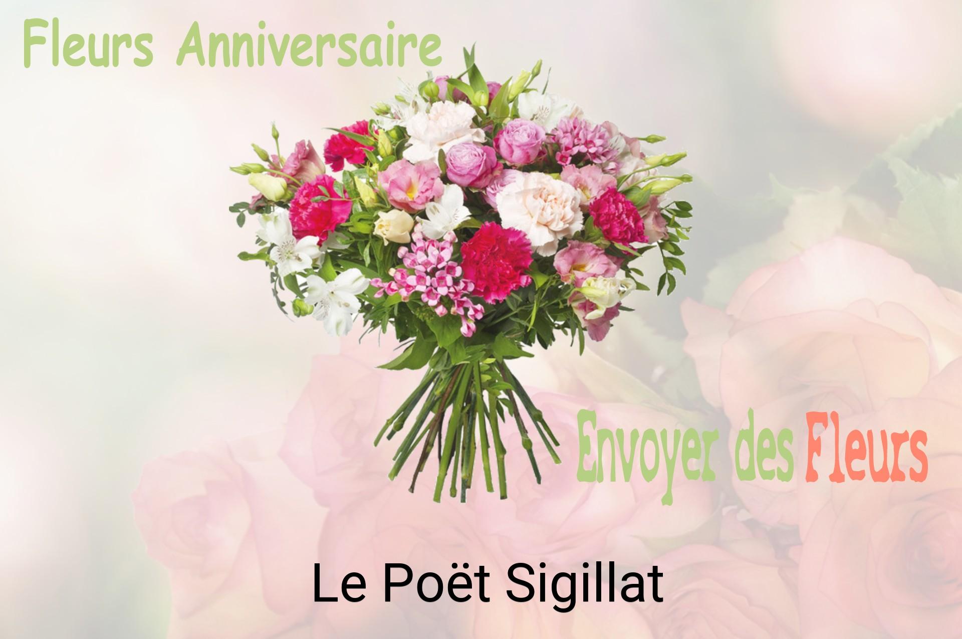 Bouquet de fleurs d’anniversaire livré à Le Poët-Sigillat